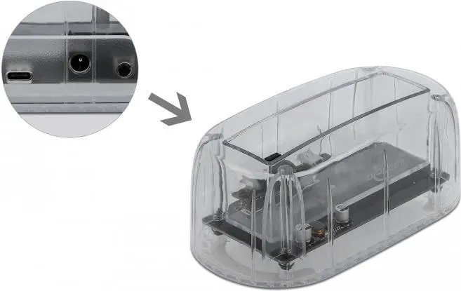 HDD/SSD korpuss DeLOCK 64089 Caurspīdīgs 2