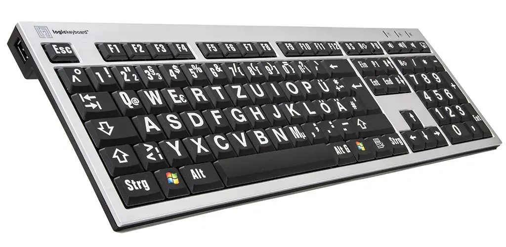 Клавиатура Logickeyboard XLPrint Office USB QWERTZ German Photo 2