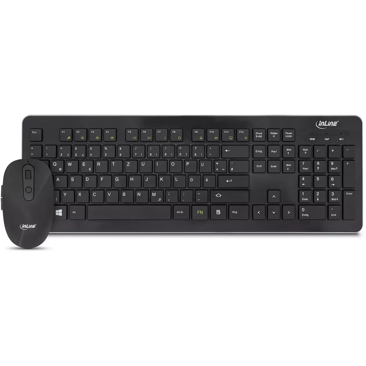 InLine dizaina galda komplekts USB 2.4GHz 1600dpi Photo 4