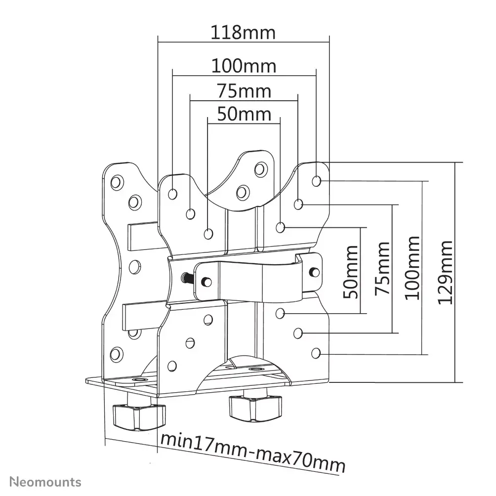 Monitoru statīvā montējams CPU turētājs Neomounts NM-TC100BLACK Photo 12