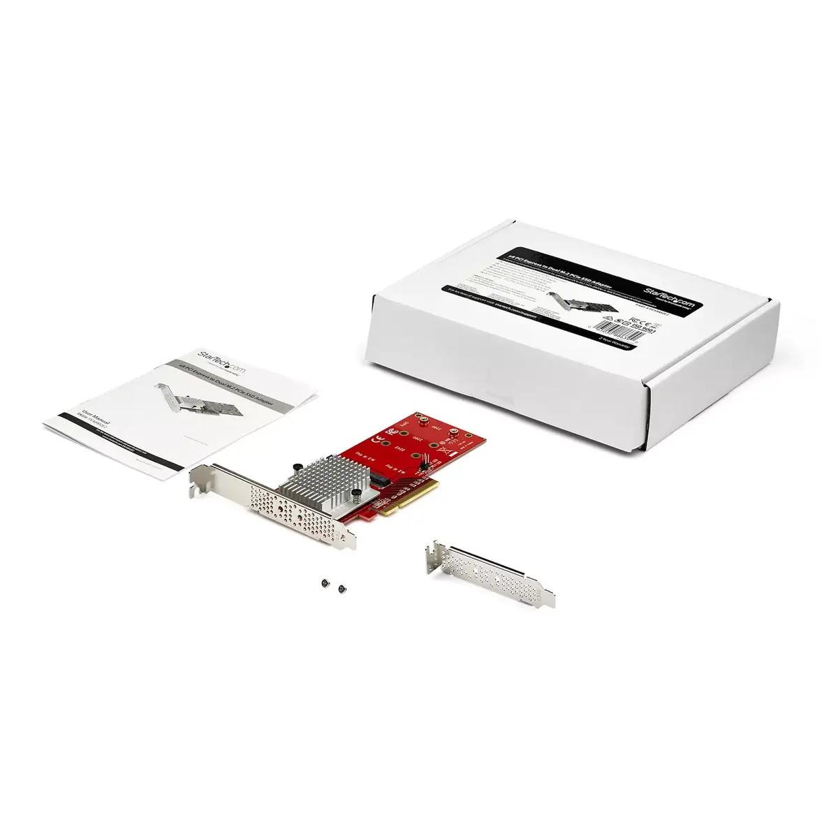 Dual M.2 PCIe SSD Adapter Card StarTech PEX8M2E2 Photo 6