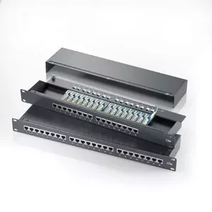 Patch Panel ROLINE Cat.5e 24 Ports STP Black