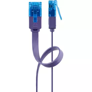 Flat Patch Cable Goobay CAT 6A U/UTP Violet 0.5m