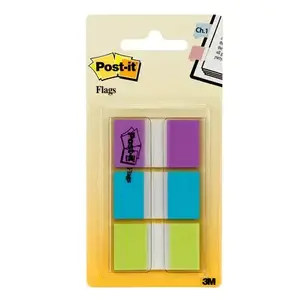 Post-It Flags 3M 680ROYEU Purple Blue Green 1 in Wide