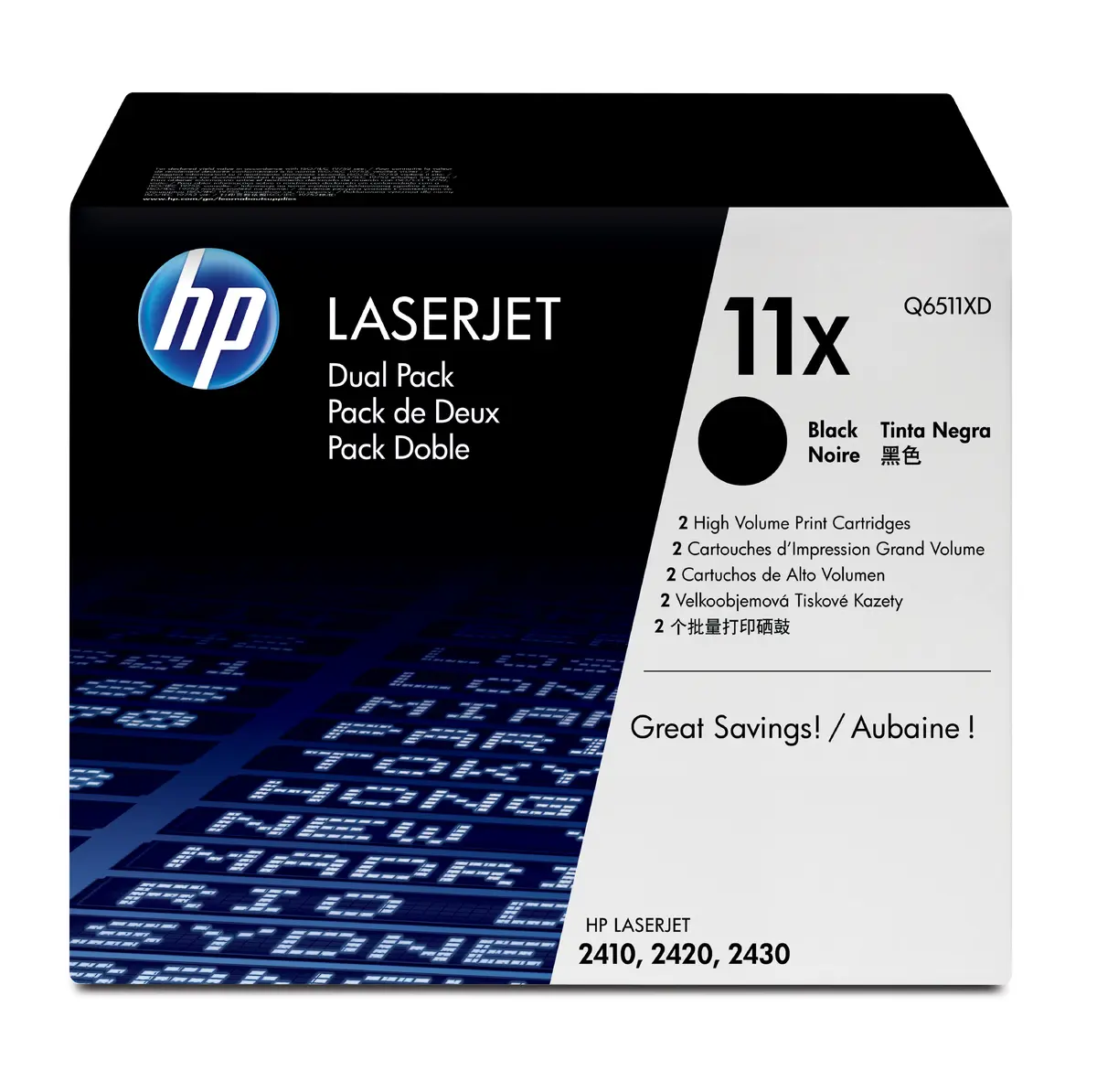 HP 11X Q6511XD Augstas ražības melnā