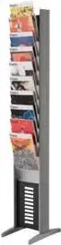 Paperflow brochure stand EPI 10F ALU 10-tier aluminium freestanding display (MPN 278N.35)