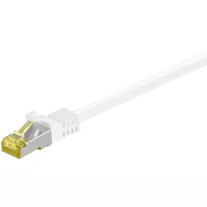 Goobay RJ45 Patch Cord CAT 6A S/FTP (PiMF), 500 MHz, with CAT 7 Raw Cable, white, 0.5m