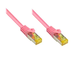 Сетевой кабель Good Connections 10м Cat7 RJ-45 S/FTP малиновый штекер-штекер