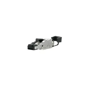 Разъём для проводов RJ-45 MetzConnect BTR 130E405032-E, чёрный/серебристый, IP20, 49.8×13.8×16.5 мм, упаковка 10 шт.