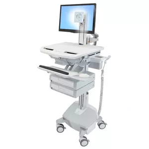 Мультимедийная тележка Ergotron StyleView Aluminium Grey White