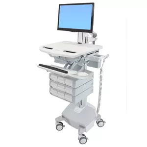 Мультимедийная тележка Ergotron StyleView Aluminium Grey White
