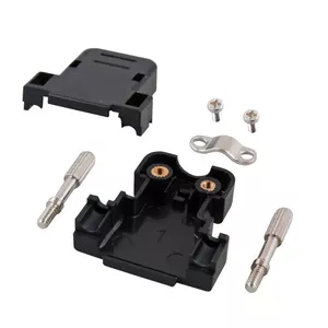 Wire connector EFB Elektronik 29520.1 — D-sub 15-pin, plastic, black, outer Ø 8 mm, 31×32 mm