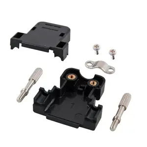 Wire connector EFB Elektronik 29415.1 — D-sub 9‑pin, black plastic, outer Ø 6 mm, 31×32 mm