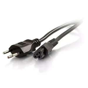 Cables To Go 2m Power Cord, SEV 1011 to C5 IEC Connector, Black