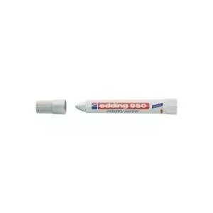 Rūpnieciskais marķieris Edding E-950 White Fine Tip — 1 gab., smalka galu zīmogiem uz metāla, plastmasas un pārklātām virsmām