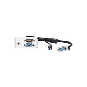 Vivolink WI221270 розетка HDMI + VGA + 3.5mm Белый