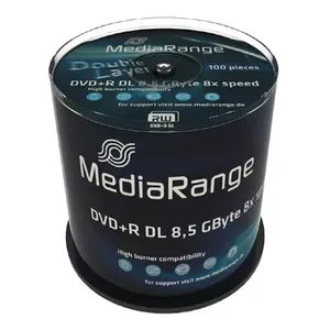 MediaRange MR470 kompaktdisks DVD 8,5 GB DVD+R DL 100 pcs