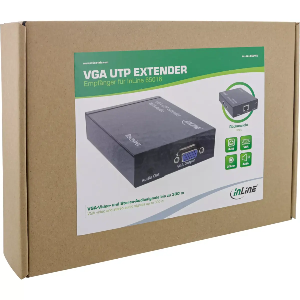 AV приемник InLine VGA + Audio Extender Receiver 65016E Photo 3