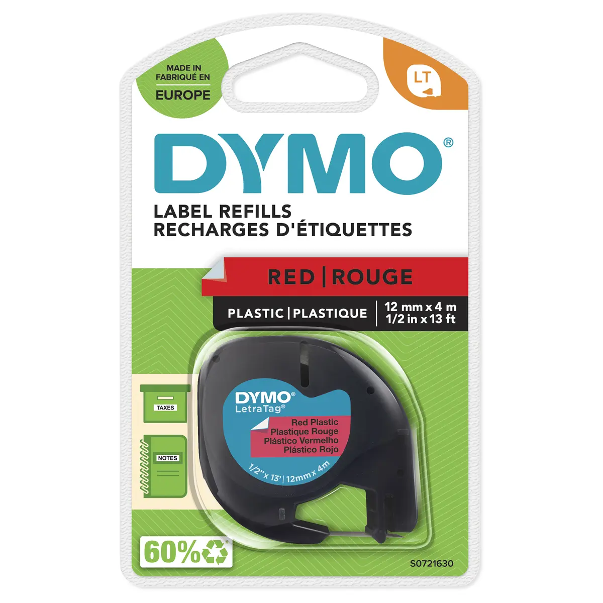DYMO LetraTag plastmasas uzlīmju lente S0721630