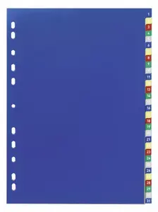 Durable 675627 Numerical Index Divider 1-31 Multicolour