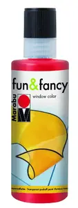 Ūdens bāzes krāsa Marabu fun&fancy 031 — 80 ml, spīdīgs pārklājums, krāsas: melna/ķiršu/balta/dzeltena