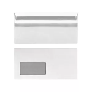 Herlitz 764746 aploksne DL (110 x 220 mm) Balts 100 pcs