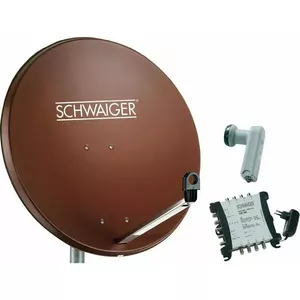 Спутниковая антенна SCHWAIGER SPI9962SET6 80 см с Quattro LNB для 8 пользователей