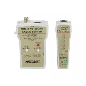 Network cable tester Voltcraft CT-1 for BNC and RJ-45, tests 10Base-T UTP/STP