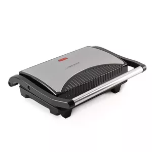 Kontaktgrils ESPERANZA EKG006 — 750 W, keramikas nepiedegošas plāksnes, virsma 14.5×23 cm, melns/nerūsējošā tērauda