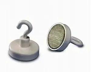 magnetoplan magnet hook 47 mm diameter, white – wall mounting hook for hanging items (model 52647)