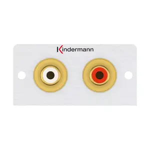 Socket outlet 2 x RCA Kindermann 7444000410