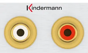 Kindermann 7444000410 Розетка 2 x RCA Алюминий