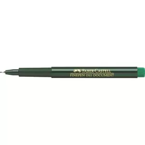 Лайнер Faber-Castell 151163 — зеленые чернила, черный корпус, круглая форма, 1 шт.