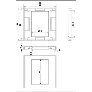 Лицевая панель, VALUE 86×86 мм, для A/V модулей, белая