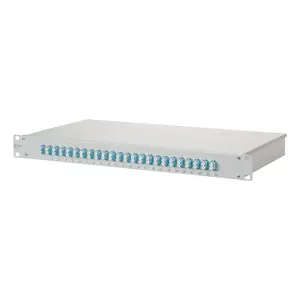 Патч-панель 1U BTR NETCOM 1502557724-E с разъёмами LC, белая, для монтажной стойки, 482.6×44.5×242.5 мм