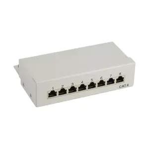 InLine Patch Panel Cat.6 8 Port for desktop grey RAL7035