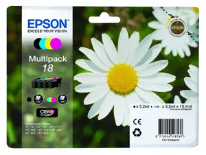 Картриджи мультипак Epson Daisy Multipack 4‑colours 18 Claria Home Ink — стандартная ёмкость, 4 цвета