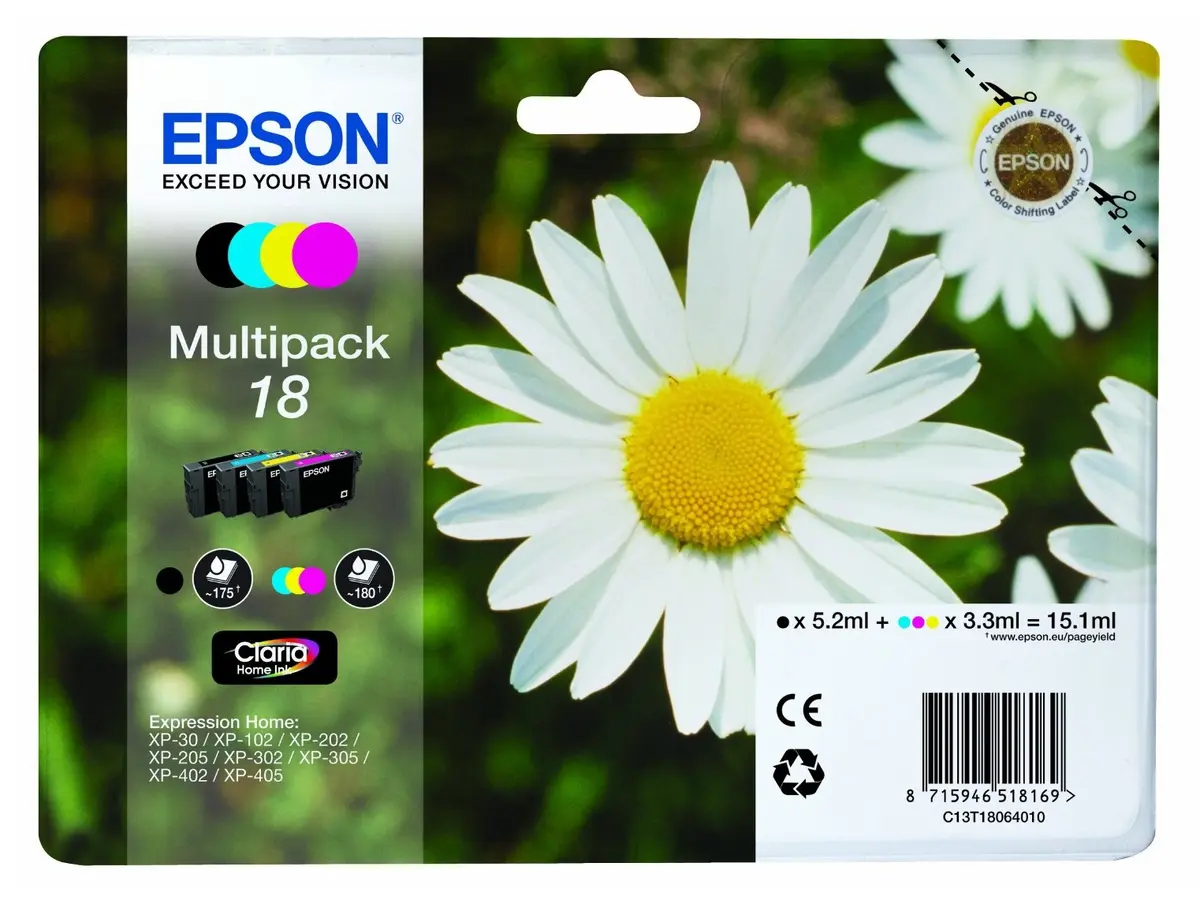 Epson 18 Daisy Daudzkrāsu 4 tintes