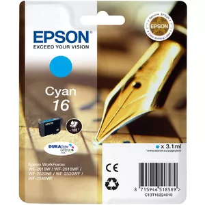Картридж Epson C13T16224010 DURABrite Ultra Cyan Singlepack стандартной ёмкости