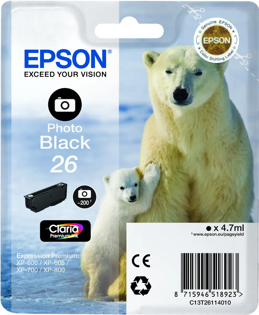 Tintes kārtridžs Epson C13T26114010 Singlepack Photo