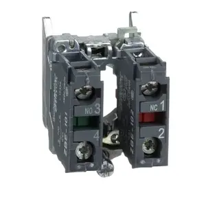 Schneider Electric ZB4BZ105 Contact Block with 1NO and 1NC Auxiliary Contacts