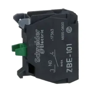Аксессуар для контактора Schneider Electric ZBE101 — вспомогательный контакт 1NO, чёрный, IP20