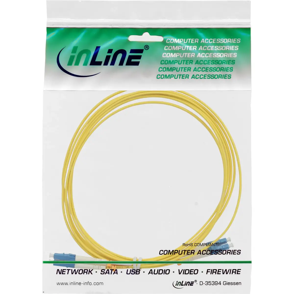 Оптический кабель InLine LC/LC OS2 Duplex 2м Photo 2