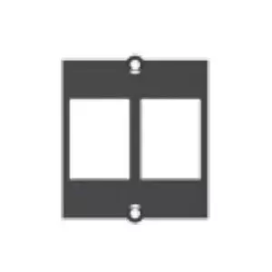 Bachmann 2x Keystone socket outlet, black metal housing, model 917.061