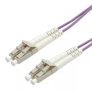 ROLINE FO Jumper Cable 50/125µm OM4, LC/LC, Low-Loss-Connector 1m optisko šķiedru kabelis Violets