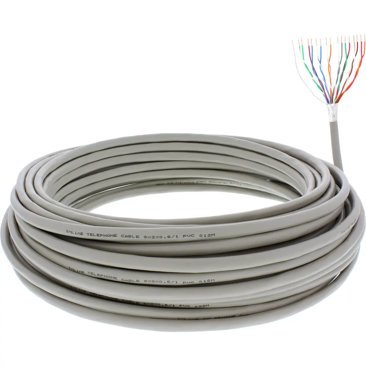 InLine Telephone Cable 16 wire solid installation 8x2x06mm Photo 2