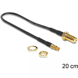 Coaxial Cable DeLOCK 88484 RG-174 0.2 m SMA TS-9 Black