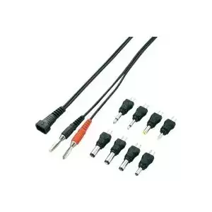 Voltcraft 04A-8XC2 Low-Voltage Adapter Set, 8-Piece Connector Kit with 2 Jack Adapters