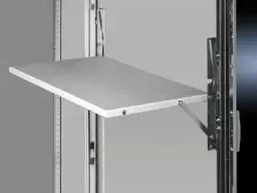 Adjustable shelf for server rack Rittal 4638.800, grey, 613×400 mm, load 30 kg