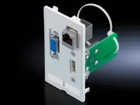 Socket outlet Rittal 2482.570 with VGA (D-Sub 9), USB-A and RJ‑45, IP65, white